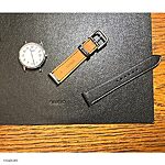 TISSOT Classic Flat Black Leather Watch Strap - Image 4