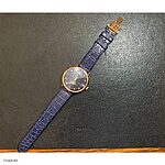FREDERIQUE CONSTANT Watch Strap – Dark Blue Crocodile Leather, Classic Flat Design - Image 2
