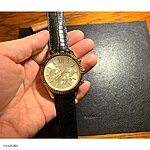 MICHAEL KORS Black Crocodile Leather Classic Watch Strap - Image 4