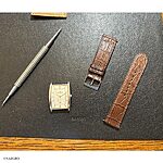 SKAGEN Brown Crocodile Leather Watch Strap – Classic Flat Style - Image 2
