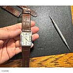 SKAGEN Brown Crocodile Leather Watch Strap – Classic Flat Style