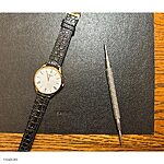 TISSOT Watch Strap in Black Crocodile Leather, Classic Flat Design - Image 4