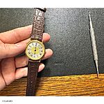 MOVADO Brown Crocodile Leather Classic Flat Watch Strap