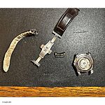 TISSOT Watch Strap, Dark Blue Crocodile Leather, Classic Style - Image 3