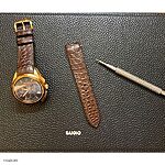 BULOVA Brown Classic Crocodile Leather Watch Strap - Image 4