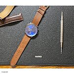 FOSSIL Watch Band, Brown Leather, Classic Flat