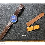 FOSSIL Watch Band, Brown Leather, Classic Flat - Image 3