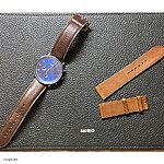 FOSSIL Watch Band, Brown Leather, Classic Flat - Image 2