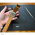 BULOVA Brown Classic Crocodile Leather Watch Strap - Image 5