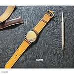 FOSSIL Watch Band, Brown Leather, Classic Flat - Image 4