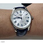 LONGINES Watch Strap in Dark Navy Blue Crocodile Leather Classic Style