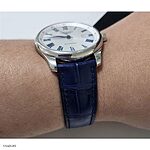 LONGINES Watch Strap in Dark Navy Blue Crocodile Leather Classic Style - Image 4