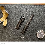 FREDERIQUE CONSTANT Black Crocodile Leather Watch Strap Classic Style - Image 2