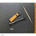 TISSOT Classic Black Crocodile Leather Watch Band - Image 3