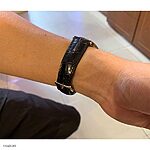 OMEGA DE VILLE Black Crocodile Leather Watch Strap Classic Style - Image 5