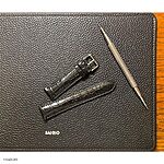 TISSOT Classic Black Crocodile Leather Watch Band - Image 2