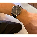 OMEGA DE VILLE Black Crocodile Leather Watch Strap Classic Style