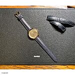 SWAROVSKI Classic Navy Blue Leather Watch Strap - Image 3