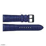 Dark Blue Crocodile Leather Watch Strap, Classic Style, 21mm - Image 3