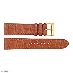 Yellow Crocodile Leather Watch Strap, Classic Flat, 18mm - Image 4