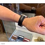 Hamilton Pan-Euro Black Leather Watch Strap - Classic Style - Image 4