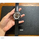 Hamilton Pan-Euro Black Leather Watch Strap - Classic Style - Image 3