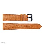 Classic Yellow Crocodile Leather Watch Strap, Size 19-16mm - Image 3