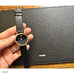 MOVADO Watch Strap - Black Leather, Classic Flat - Image 3