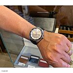 Hamilton Pan-Euro Black Leather Watch Strap - Classic Style