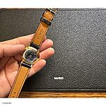 MOVADO Watch Strap - Black Leather, Classic Flat - Image 4