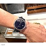 TISSOT Cow Leather Watch Strap in Navy Blue – Classic Style - Image 4