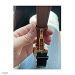 FERRAGAMO Flat Classic Black Crocodile Leather Watch Strap - Image 5