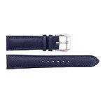 Navy Blue Cow Leather Watch Strap, Classic Style, 16mm