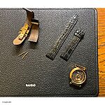 FERRAGAMO Flat Classic Black Crocodile Leather Watch Strap - Image 3