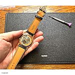 Black Classic Crocodile Leather Watch Strap Size 22-18mm - Image 5