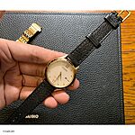 CITIZEN Flat Classic Black Leather Watch Strap - Image 5