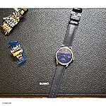 TISSOT Cow Leather Watch Strap in Navy Blue – Classic Style - Image 2