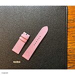 Apple Watch SERIES 9 Premium Pink Epsom Calf Leather Band - Image 3