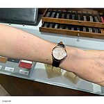 CITIZEN Flat Classic Black Leather Watch Strap