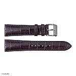 Dây Đồng Hồ Da Cá Sấu Màu Nâu Kiểu Cổ Điển Size 22-18mm