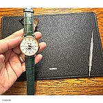 OGIVAL Green Crocodile Leather Watch Strap Classic Style - Image 4
