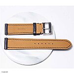 CASIO Classic Flat Black Leather Watch Strap - Image 3