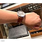 TOPHILL Classic Yellow-Brown Crocodile Leather Watch Strap - Image 4