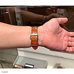 TOPHILL Classic Yellow-Brown Crocodile Leather Watch Strap - Image 5