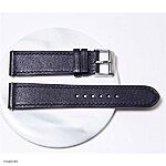 CASIO Classic Flat Black Leather Watch Strap - Image 2