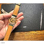 OGIVAL Green Crocodile Leather Watch Strap Classic Style - Image 5