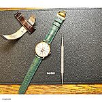 OGIVAL Green Crocodile Leather Watch Strap Classic Style - Image 3