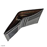 Men's Standing NAPA Cowhide Wallet, Soft Natural Grain, Brown, Large Size - Image 3