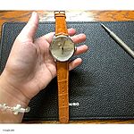 TOPHILL Classic Yellow-Brown Crocodile Leather Watch Strap - Image 3