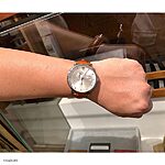 TOPHILL Classic Yellow-Brown Crocodile Leather Watch Strap